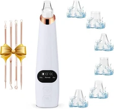 Blackhead Remover Pore Vacuum Suction - Blackhead Cleaner Tool USB Rechargeable 