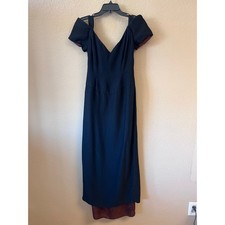 Vintage 80's House of Bianchi off shoulder prom dress size M
