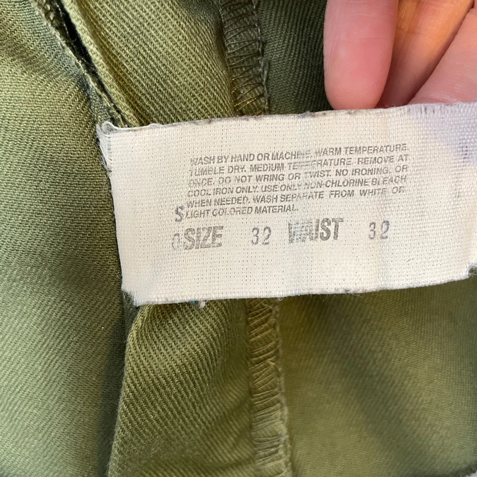 Boy Scouts of America Pants Men 32x32 Green Union Made USA Khaki Outdoor Foto 3 de 4