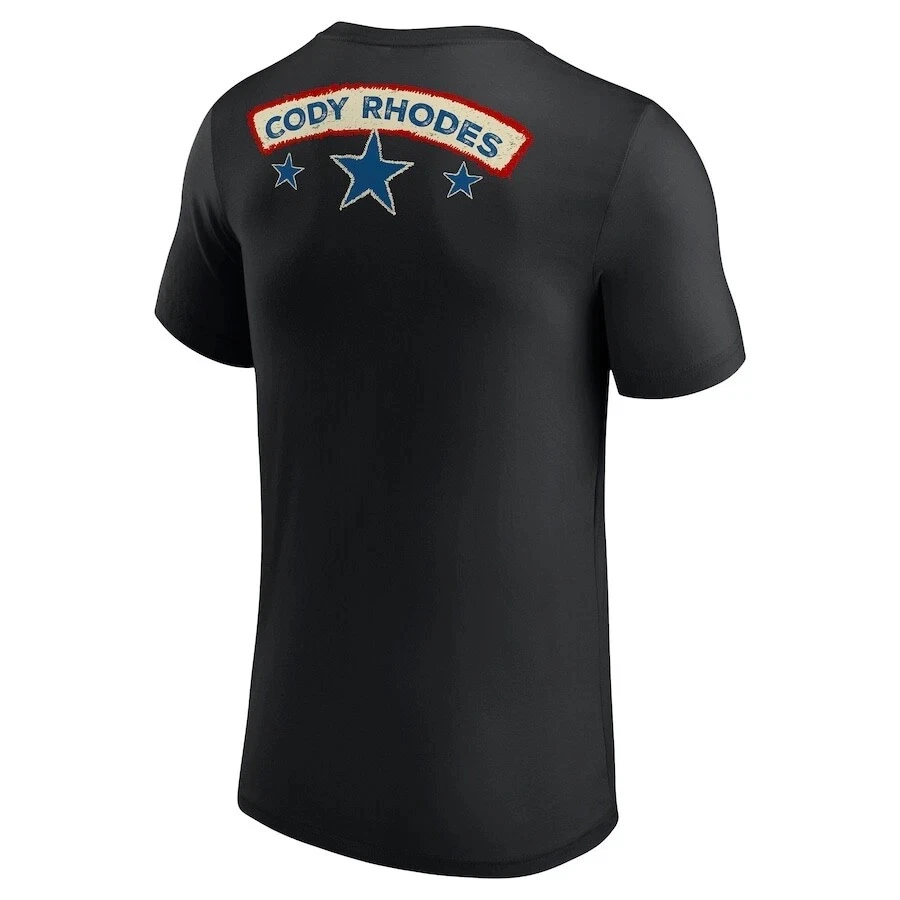 Wrestling Entertainment CODY RHODES CROWNED SKULL BIKER CUT T-SHIRT BLACK ALL SIZES