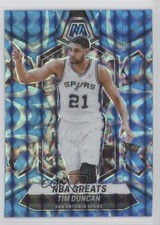 2023-24 Panini Mosaic NBA Greats Reactive Blue Prizm Tim Duncan #291 HOF 11ds