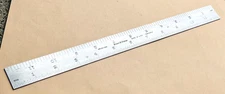 Brown & Sharpe No. 599-311-1204  12" Long Tempered Steel Rule W/Inch Grad. USA!!