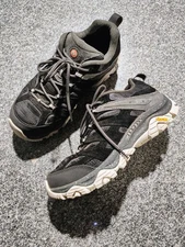 Merrell Men's Moab 3 Black and Gray Athletic Hiking Shoes Size 8.5 Men