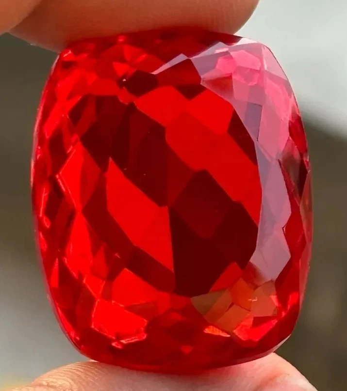 AA+++ Large Mozambique Red Ruby 82.60 Ct. Cushion Cut Loose Gemstone @Best Offer - Image 3 of 4