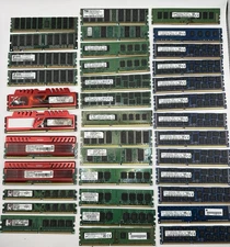 Mixed Lot Of 37 Desktop & Server RAM DDR2 DDR3 DDR4 Samsung Hynix Untested As-Is