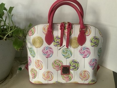 Dooney & Bourke - RARE Lollipop Swirl Zip Zip NWOT Domed Satchel