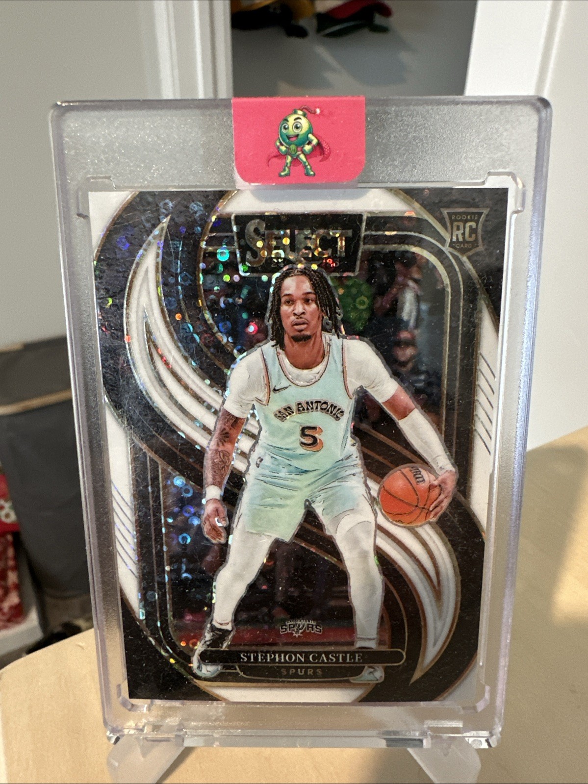 2024-25 Panini Select Premier Level Stephon Castle 175 White Disco Prizm RC /75