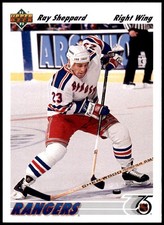 Ray Sheppard New York Rangers 1992 Upper Deck #390 NHL Hockey Card