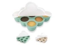 2pck Baby Food Freezer Tray Lids Silicone Food Storage Container Homemade Purees