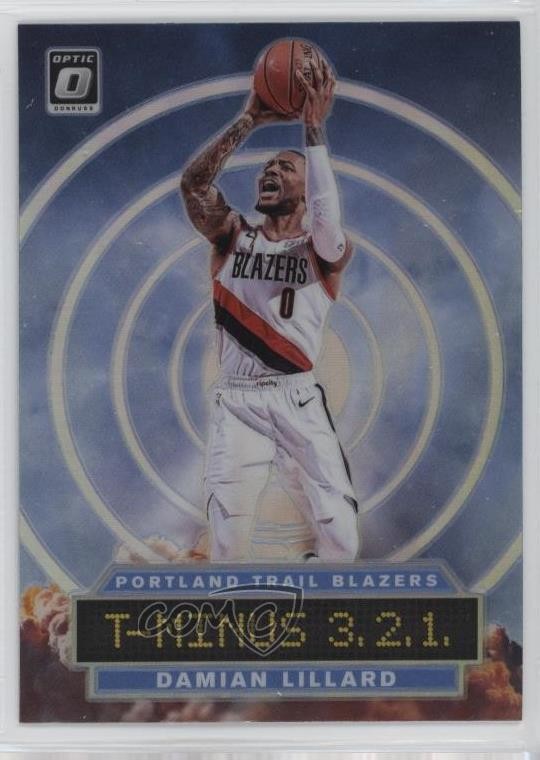 2019-20 Panini Donruss Optic T-Minus 3 2 1 Holo Prizm Damian Lillard #7