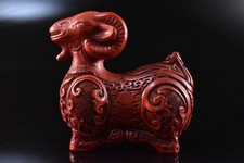 F2594: XF Chinese Tsuishu Sheep-shaped ORNAMENTS object art work Buddhist art