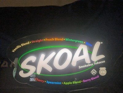 Vintage Skoal Tobacco Hanging Illuminated Store Display Light Garage Man Cave