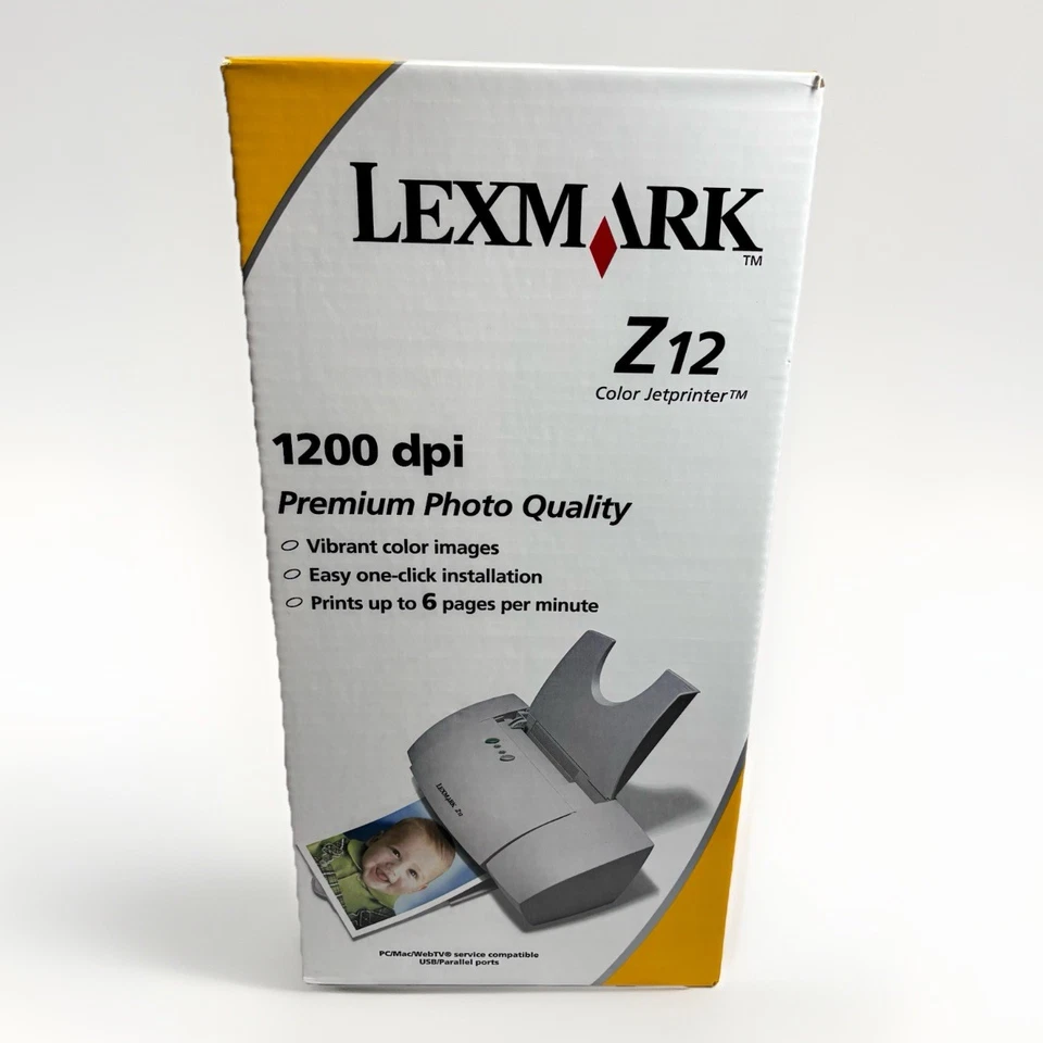 VTG Lexmark Z12 Color Jetprinter 1200 dpi Factory Sealed NOS Retro PC Printer - Image 4 of 4