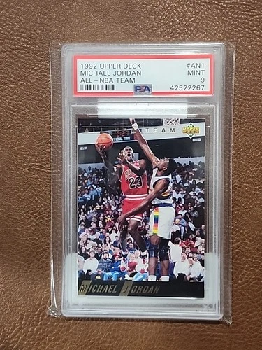1992-93 UPPER DECK ALL NBA TEAM #AN1 MICHAEL JORDAN CARD PSA 9 (RARE)
