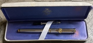 Waterman Gentleman Fountain Pen for Franklin Mint in Sterling 18k Med Nib ( )
