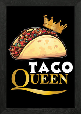 Taco Queen Geschenk Frauen gerahmtes Wandbild Poster Leinwanddruck Bild