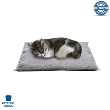 Self-Warming Pet Mat - 24x20 Orange Non-Slip, Washable, Indoor/Outdoor, for C...