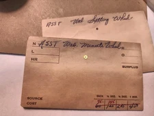 NOS Waltham Setting Wheel And Minute Wheel