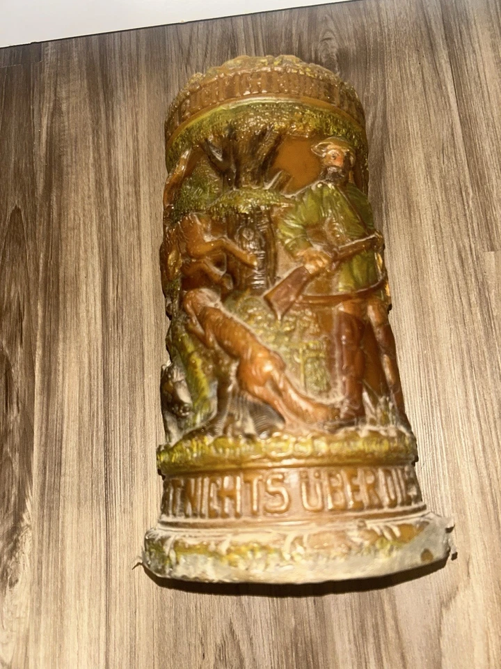 Vela alemana de cera tallada a mano muy rara Foto 2 de 4