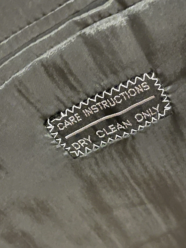 Chaqueta Blazer MANI By Giorgio Armani 100% Lana Virgen Gris Carbón Rayas 44R Foto 2 de 4