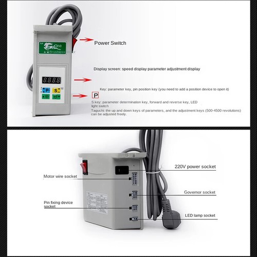 550W 220V/110V Industrial Mute Brushless Servo Motor Speed-Adjustable 4500Rpm - Picture 6 of 6