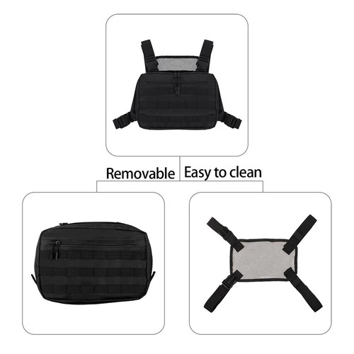 Tactical Recon Kit Bag Chest Bag Molle Combat Pouch Tactical Combat Adjustable - Picture 4 of 10