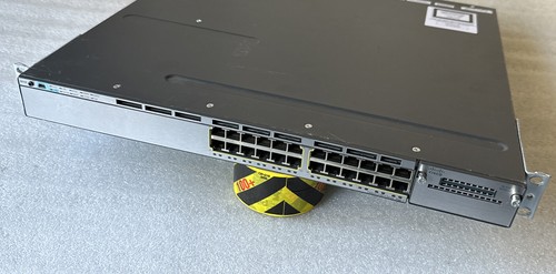 Cisco WS-C3750X-24P-S PoE+ 24-Port Gigabit Network Switch with 1x 715W PSU