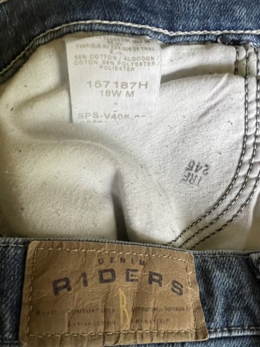 Riders Jeans Denim Woman’s Sz 18 W Med Wash Blue - Picture 3 of 4