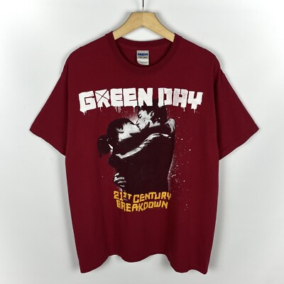 Vintage Green Day 21st Century Breakdown Tour Rock Band T-Shirt 2009 Größe Large