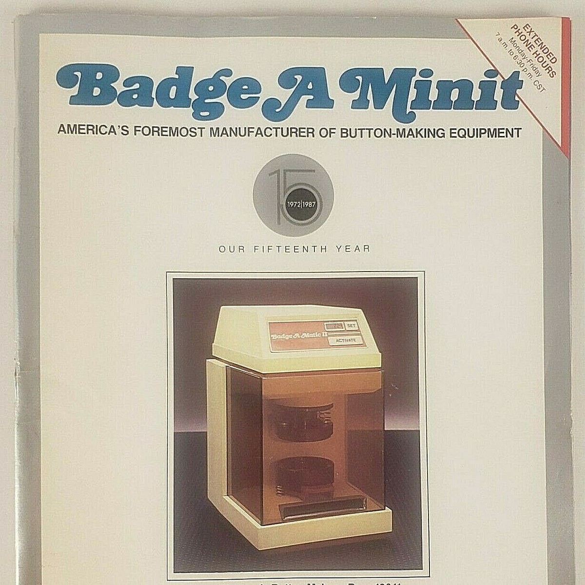Badge A Minit Button Making Equipment Catalog 1987 Order Form Designs Ideas  Zine | eBay