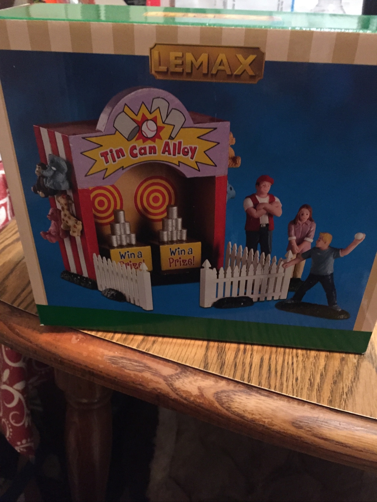 Lemax TIN CAN ALLEY TOSS Carnival Booth Train Holiday Village