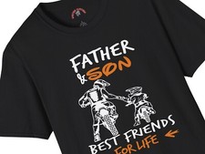 Camiseta Padre e Hijo Mejores Amigos Papá Regalo Bicicleta Amantes Camiseta Motocross Pasión