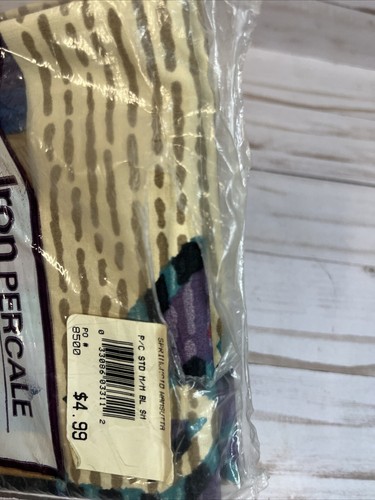 2 federe standard vintage Wamsutta percalle senza ferro di lusso percalle anni '80 luminose - Foto 2 di 3
