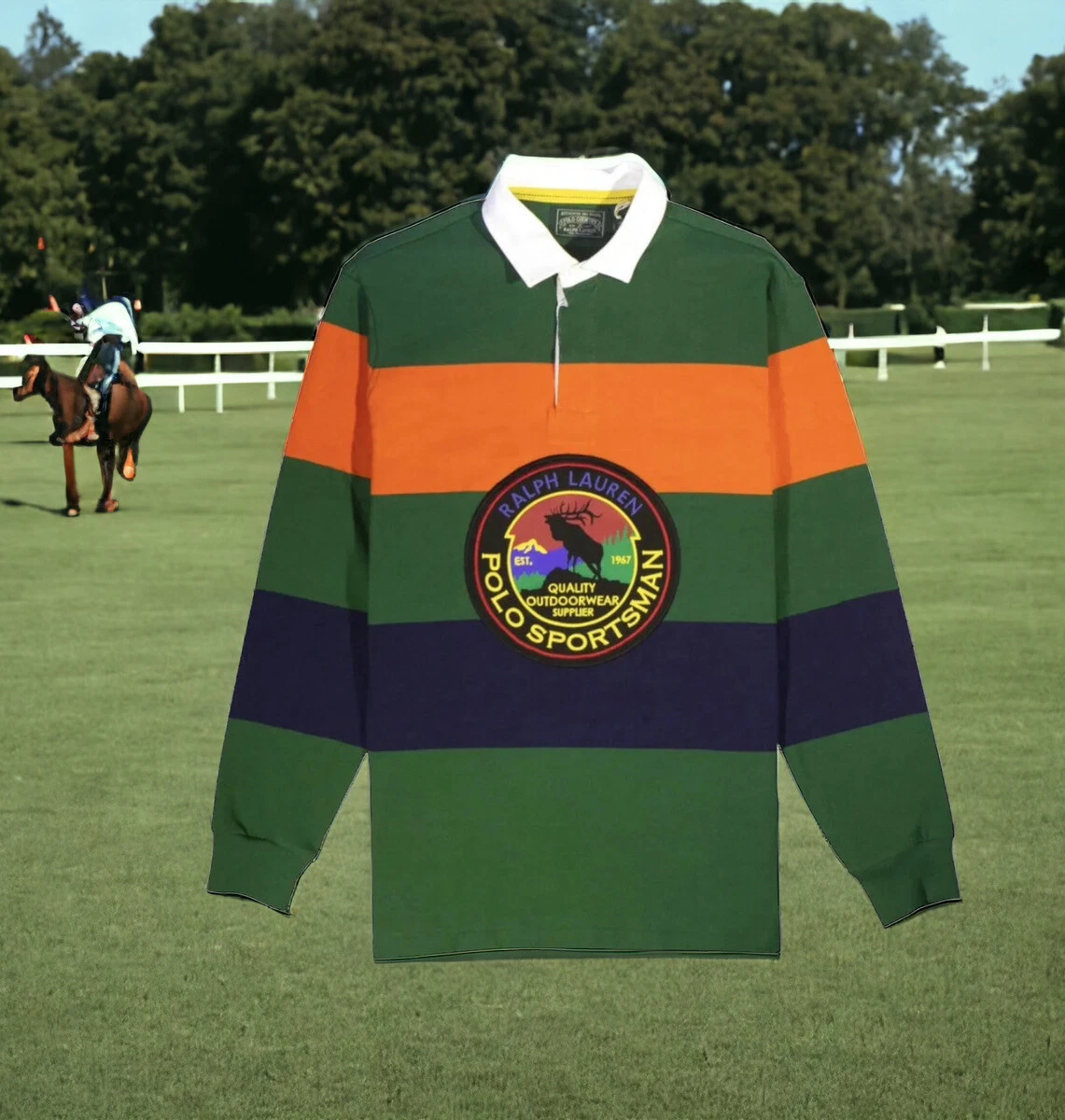 Polo top rugby patches