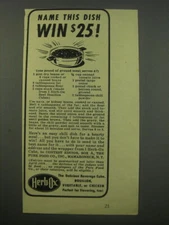 1943 Herb-Ox Bouillon cubes Ad - Name this dish win $25