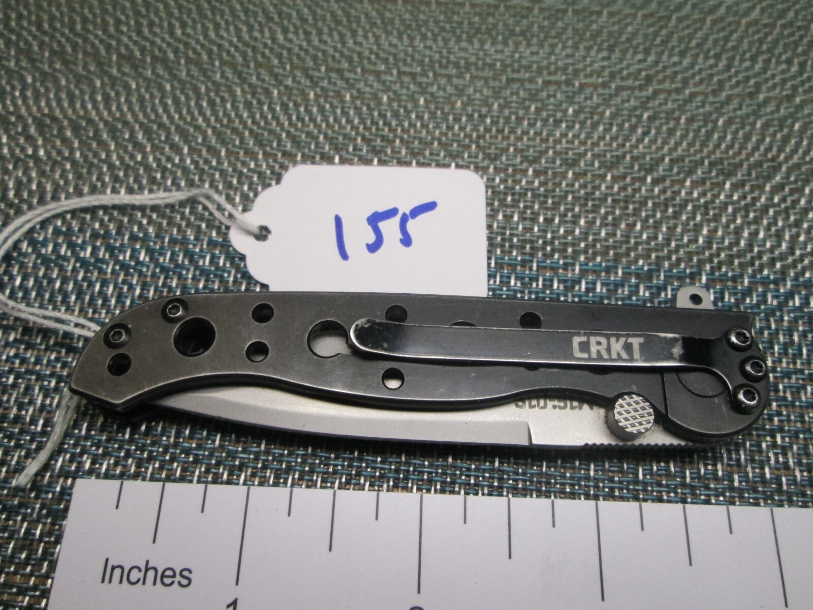 155 Black Stainless CRKT M 1601S Spearpoint Frame Lock Knife eBay