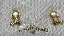Disney Donald Duck Earrings SOLID GOLD 18K Birthday Girls Looney Tunes HANDMADE