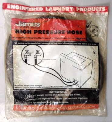 #ad #ad 5 foot James High Pressure Hose Laundry Washing Machine Inlet Female to Female $12.00