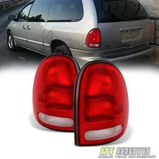 1996-2000 Chrysler Town & Country Caravan Voyager Tail Lights Brake Lamps Pair