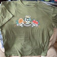 Dogfish Head Brewery Shirt Mens XL Green Logo Craft Beer Delaware Made in USA