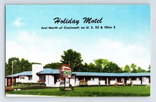 Postcard Ohio Cincinnati OH Holiday Motel 1950s Unposted Chrome