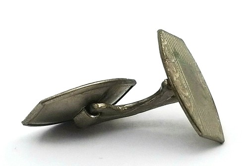 Antique Vintage Deco White Gold Tone Two Part SINGLE Cuff Link Steampunk #OK907 - 第 4/4 張圖片