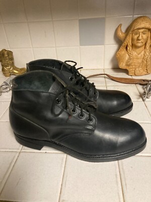 MILITARY FLIGHT DECK STEEL TOE 1986 USA VINTAGE BLACK 