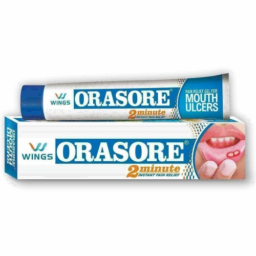 2 Tubes De Gel Orasore Pour Aphtes Et Maux De Gorge - 12 G Chacun, Sans Alcool, Goût Menthe