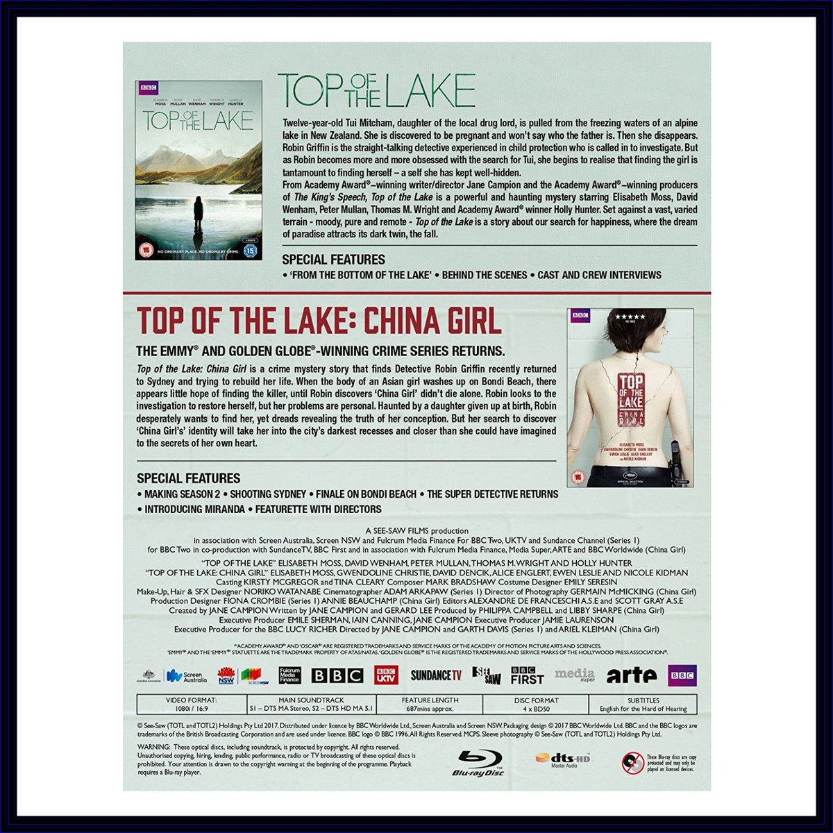 TOP OF THE LAKE THE COLLECTION SEASON *BRAND NEW BLU-RAY