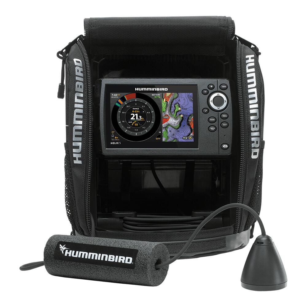 Humminbird ICE HELIX 5 Portable Fishfinder CHIRP GPS G3 with Humminbird ICE HELIX 5 Portable Fishfinder CHIRP GPS G3 with