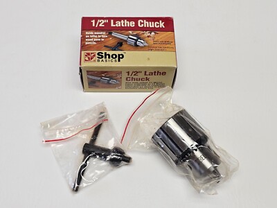 Rockler / Shop Basics ½  Lathe Chuck + Chuck Key *NEW*