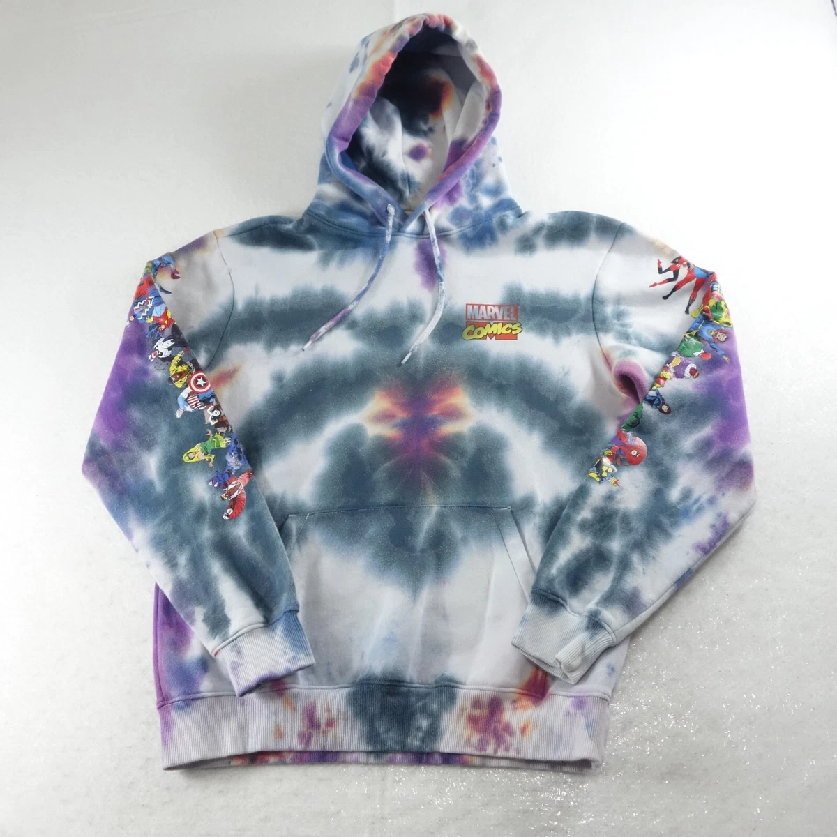 tie dye marvel hoodie