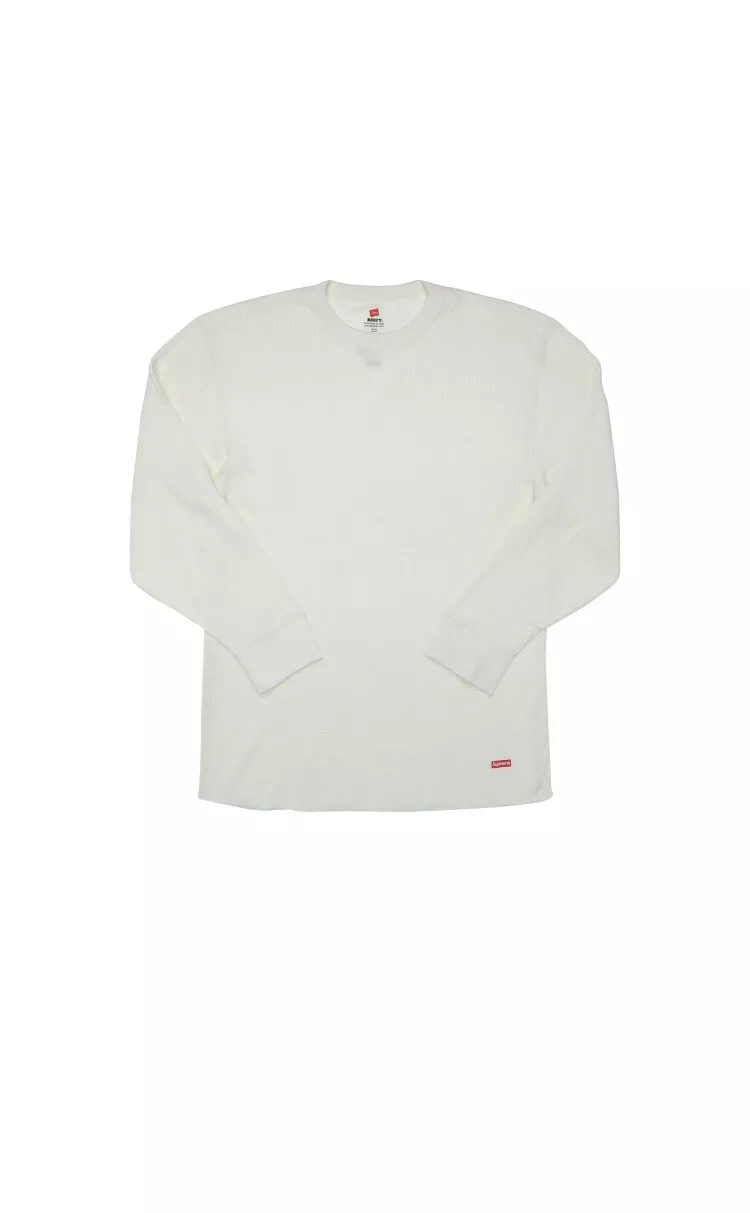SUPREME x Hanes Top Thermique (1 Pack) Blanc XL Boîte Logo Casquette Camp F/W 18