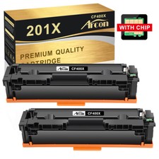 2pack CF400X 201X Black Toner Cartridge For HP Laserjet Pro M277dw M252dw M277n